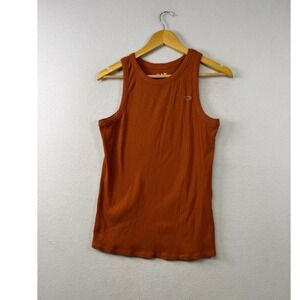 Maurices Tank Top Womens XL Rust Orange Ribbed High Neck 24/7 Racerback NEW